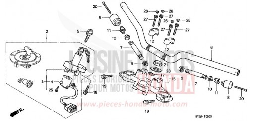 ROHRGRIFF/OBERE BRUECKE (1) CB500V de 1997